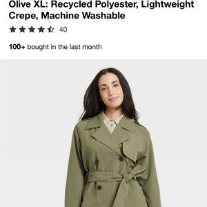 A New Day Women's Khaki Trench Coat